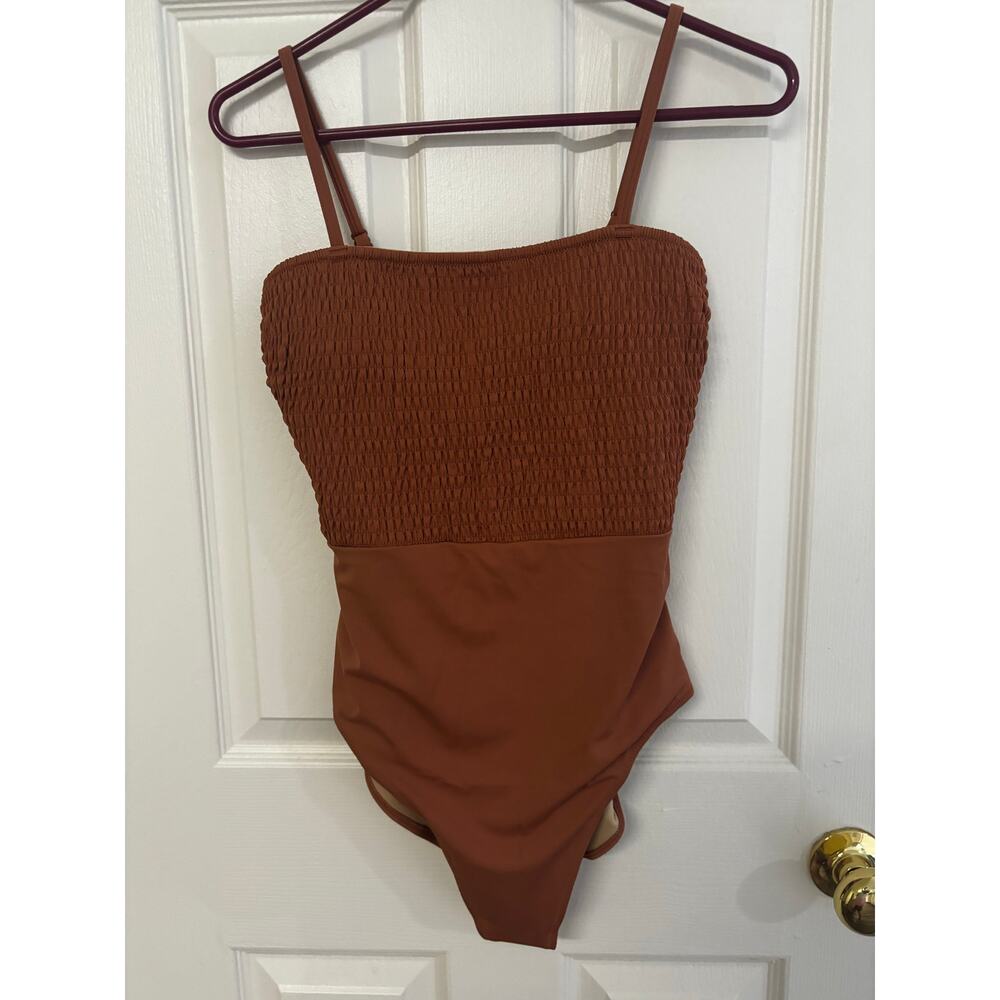 Old Navy Rust Smocked One-Piece Swimsuit – Size M